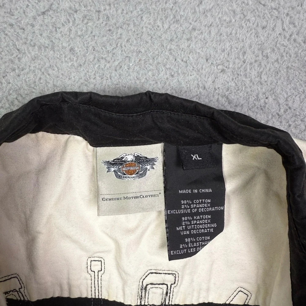 Harley Davidson Women's Zip-Up Blouse motorcycle biker Shirt‎ - Picture 3 of 4